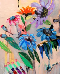 Levendige abstracte bloemen