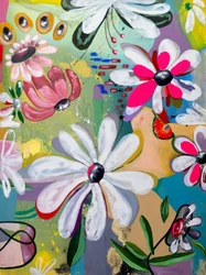 Levendige abstracte bloemen