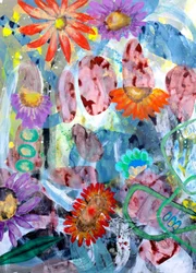 Levendige abstracte bloemen