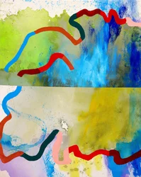 Levendige abstracte stromingen
