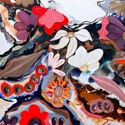 Levendige abstracte tuin