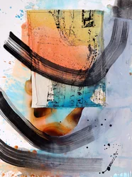 Levendige abstracte penseelstreken