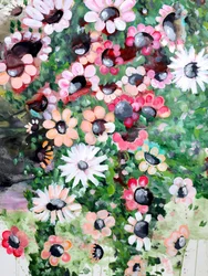 Kleurrijke bloemen in de tuin