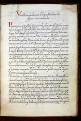 Een pagina uit een geschiedenis van de omzwervingen van de nonnen van Syon, samengesteld in Lissabon in het begin van de 17e eeuw