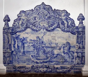 Allegorie van het water - Azulejos, geschilderd aardewerk