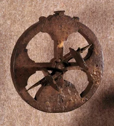 Een astrolabium, een astronomisch meetinstrument gebruikt door navigators. Gemaakt in Portugal. 1648.