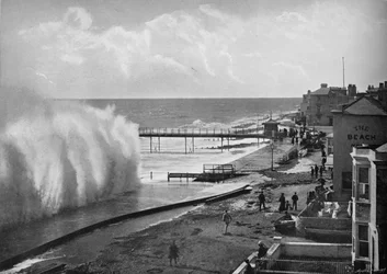 Een Grote Zee bij Bognor, ca. 1896