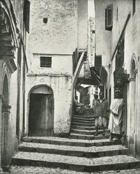 De Rue de la Kasbah, Algiers, Algerije, 1895