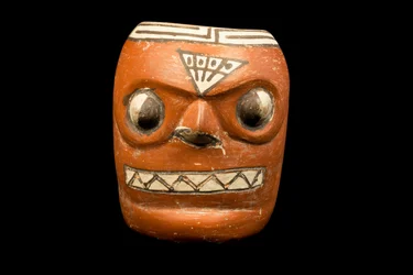 Keramische cephalomorf / Wari (of Huari) cultuur (terracotta)