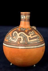 Keramiek met twee jaguars / Huari of Wari cultuur (terracotta)