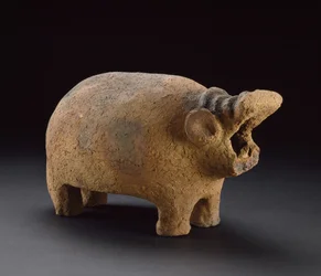 Nijlpaardfiguur, uit Graf 134 in Hu, ca.3500-3000 v.Chr.