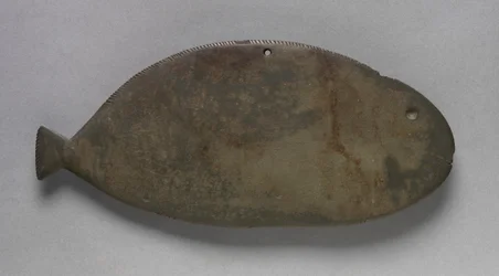 Palet in de vorm van een vis, ca. 3500-2950 v.Chr. (grauwacke)