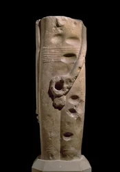 Beeld van de god Min, Hierakonpolis, mogelijk c.4000 v.Chr. (zandsteen)