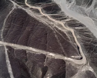 Luchtfoto van Nazcalijnen