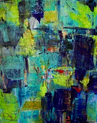 Abstracte lagen in blauwgroen