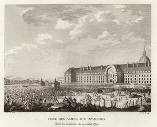 Het Opnemen van wapens bij Les Invalides in Parijs