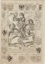 Maximiliaan, Hertog van Oostenrijk, te Paard