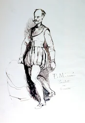 Figuur in 16e-eeuwse kleding, ca. 1823-1870