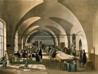 Stempelbureau, Somerset House, uit Ackermann
