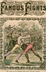 De eerste strijd tussen John Gully en Bob Gregson, 1807 laat 19e of begin 20e eeuw