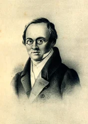 Portret van de dichter Anton A. Delvig 1798-1831