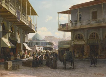 Gezicht op Tiflis, 1874