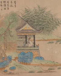 Wang Xizhi kijkt naar ganzen, ca. 1295