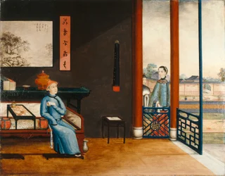 Heer Lezend op een Bed, c.1800