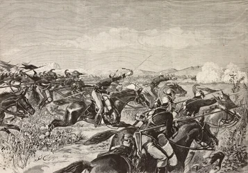 Savoyaards cavalerie regiment in aanval, 10 september