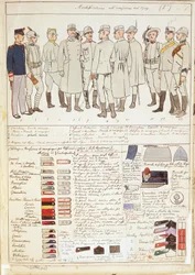 Uniform variaties van het Koninkrijk Italië, kleurenplaat door Quinto Cenni