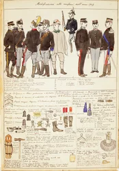 Uniformvariaties van Koninkrijk Italië, kleurplaat door Quinto Cenni