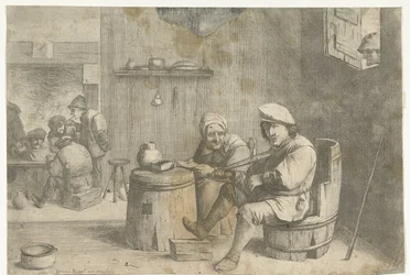 Vioolspeler in een kroeg