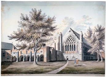 Uitzicht op Ely House in Ely Place, Holborn, Londen