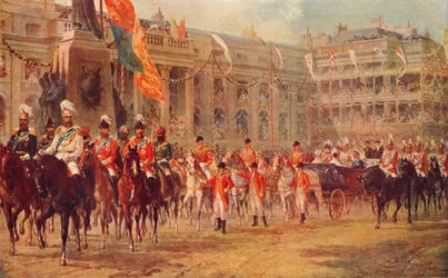 De Jubileumprocessie van de Koningin op Weg naar Westminster Abbey, 21 juni 1887, 1906