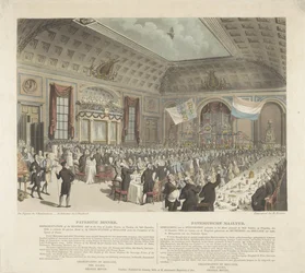 Patriotische maaltijd te Londen, 1813