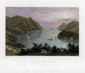 De Hudson River gezien vanaf West Point, VS, 1837