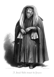 Een Joodse Rabbi Gekleed voor Gebeden