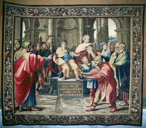 Wandtapijt met de Daden van de Apostelen. De Verblinding van Elymas, geweven in de Beauvais Werkplaats onder leiding van Philippe Behagle, 1695-98