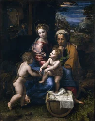 De Heilige Familie met Johannes de Doper en Sint Elizabeth La Perla