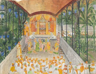 Viering van de geboorte van Krishna Janamashtami, ca. 1880-1900