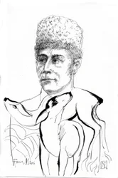Franz Marc / Tekening van Rainer Ehrt