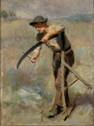 De zeis slijpen, 1897