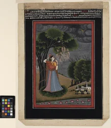 Een nayika die verlangt naar haar geliefde, c.1790