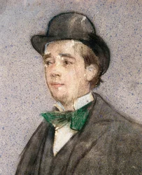 Portret van Adria Gual (1872-1943) Spaanse toneelschrijver