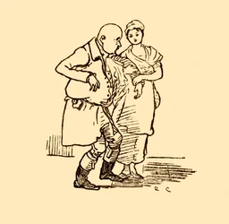 John Gilpin arriveert, zonder hoed en pruik, 1878, ca. 1918