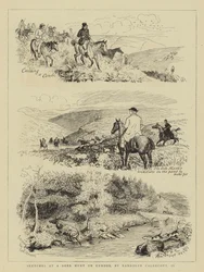 Schetsen bij een Hertenjacht op Exmoor