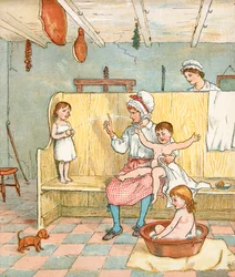 De boerenjongen (kleurenlitho)