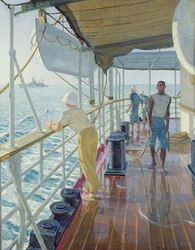Het dek schoonmaken