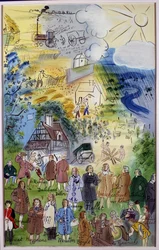 Schilderij "La Fee Electricite" van Raoul Dufy (1877 - 1953)