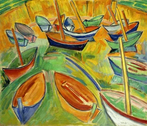 De schuiten bij Martigues; Le Barques a Martigues, ca.1907 (olieverf op doek)